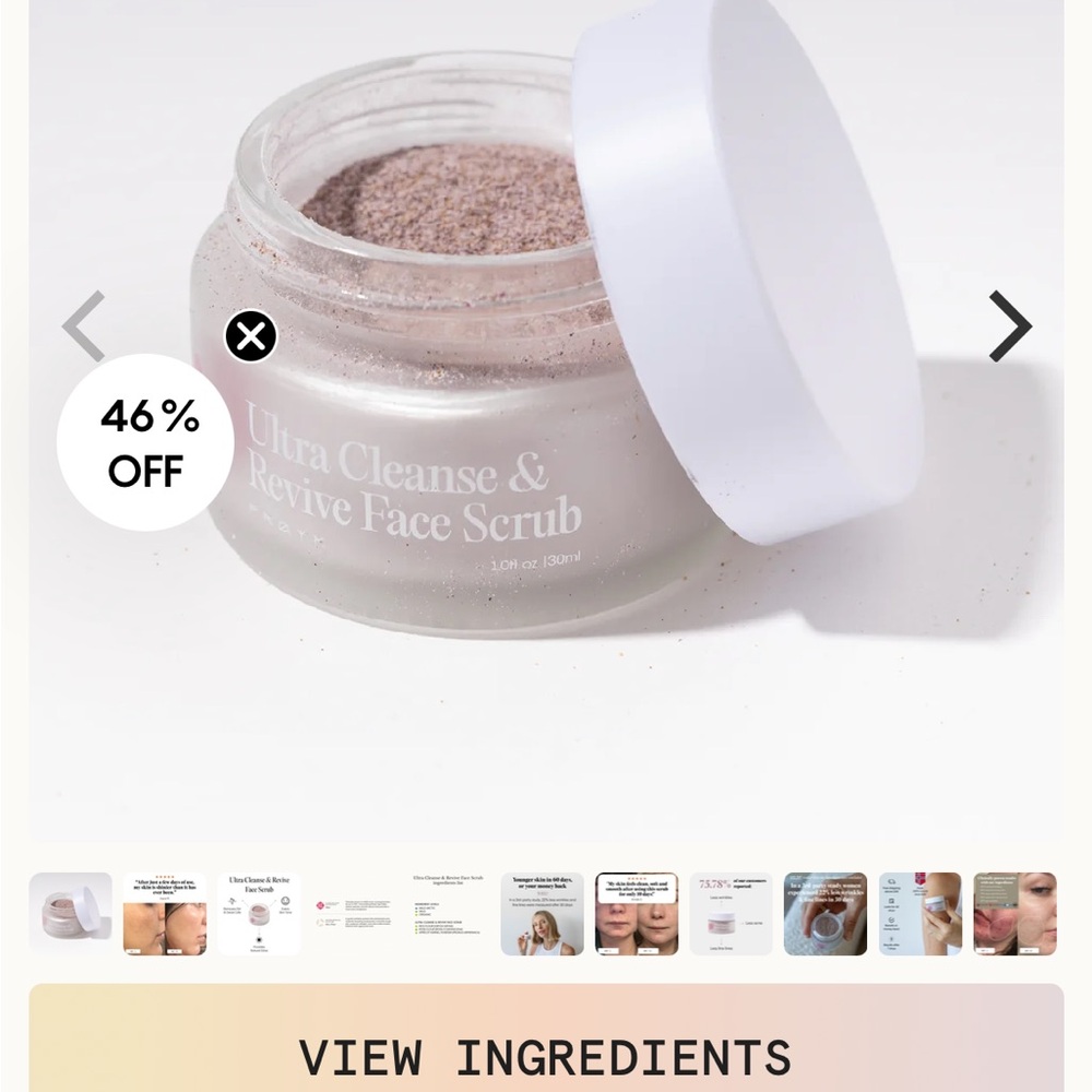 Froya Ultra Cleanse & Revive Face Scrub - Purple - Picture 4 of 7